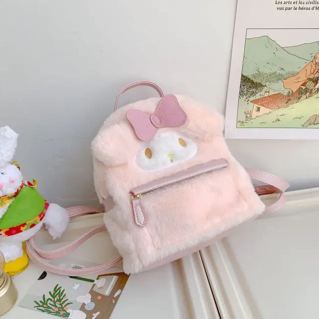 Cotton Furry Backpack